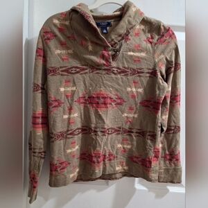 Champs Denim Fold Over Mock Neck Sweater